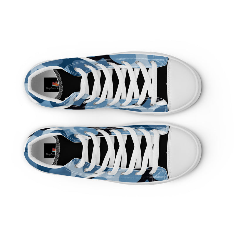 Blue Circle High Top #13 - Lifestyle Shot | HA!LO Canvas Sneakers