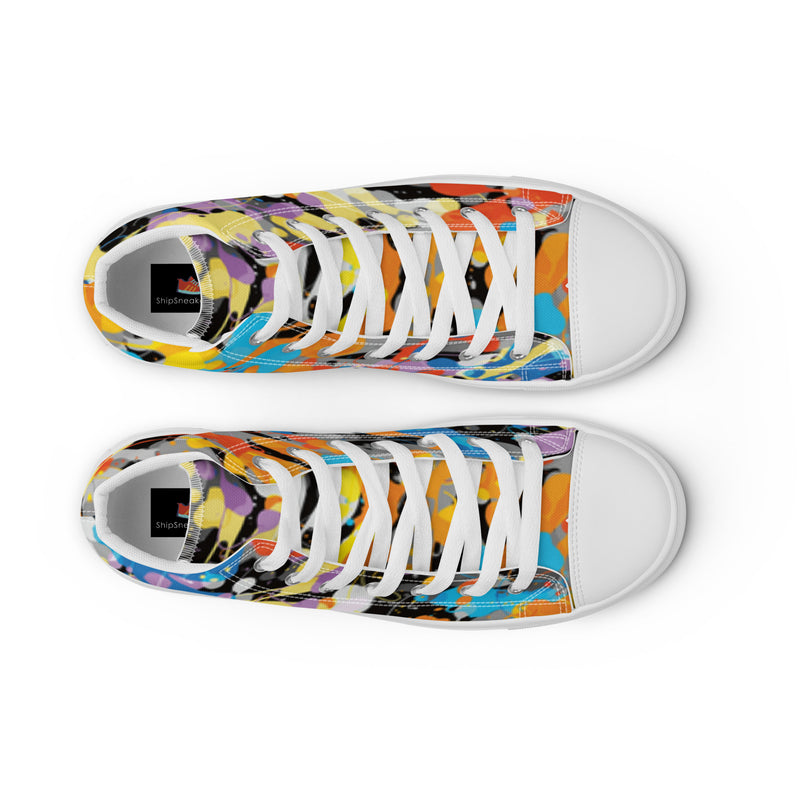 Abstract Collage High Top #26 - Lifestyle Shot | HA!LO Canvas Sneakers