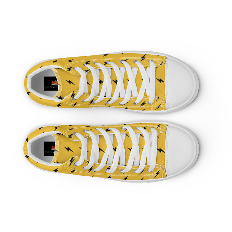 Lightning Bolt High Top #28 - Lifestyle Shot | HA!LO Canvas Sneakers