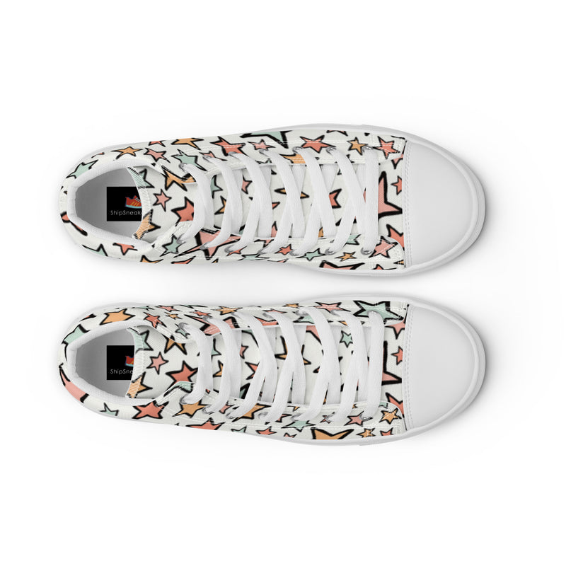 Star Party High Top #29 - Lifestyle Shot | HA!LO Canvas Sneakers