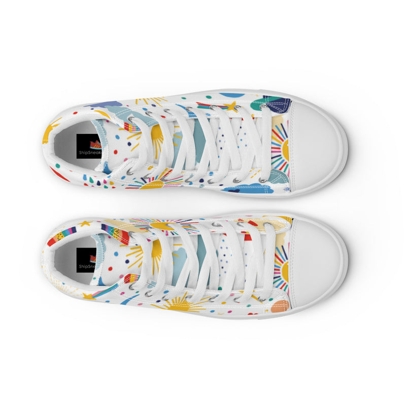 Celestial Mix High Top #34 - Lifestyle Shot | HA!LO Canvas Sneakers