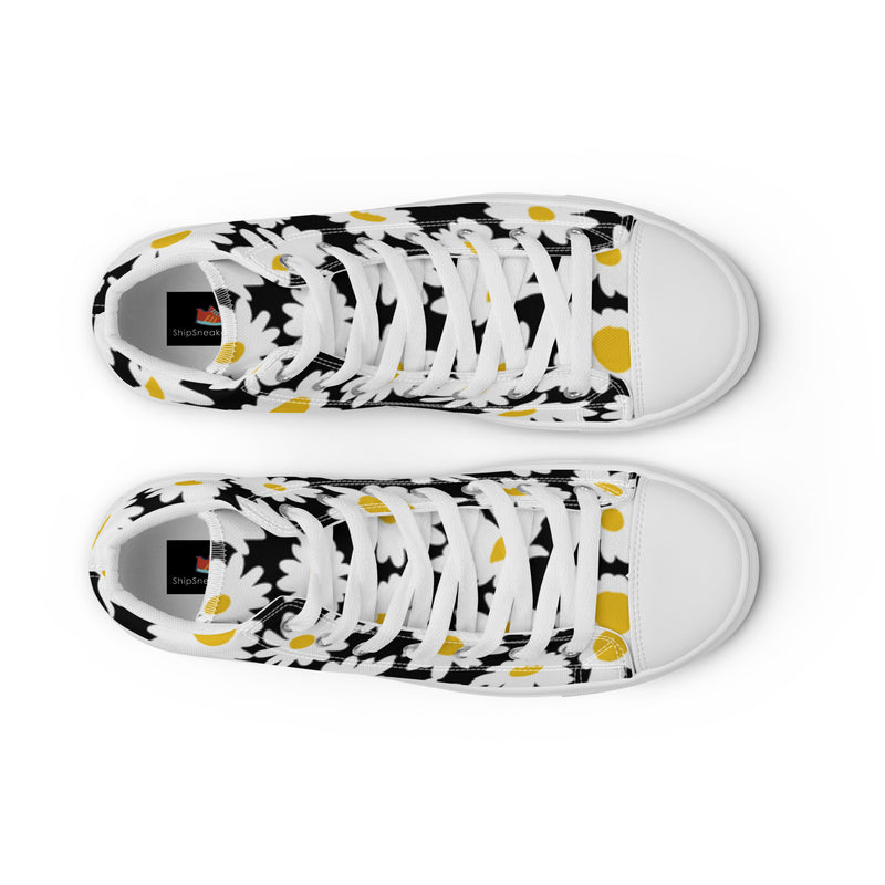 Daisy Noir High Top #36 - Lifestyle Shot | HA!LO Canvas Sneakers