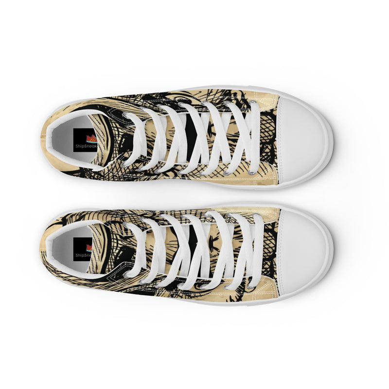 Owl Sketch High Top #48 - Lifestyle Shot | HA!LO Canvas Sneakers