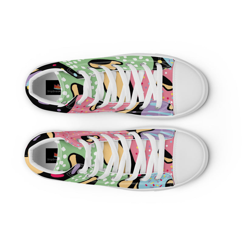 Dino Doodle High Top #82 - Lifestyle Shot | HA!LO Canvas Sneakers