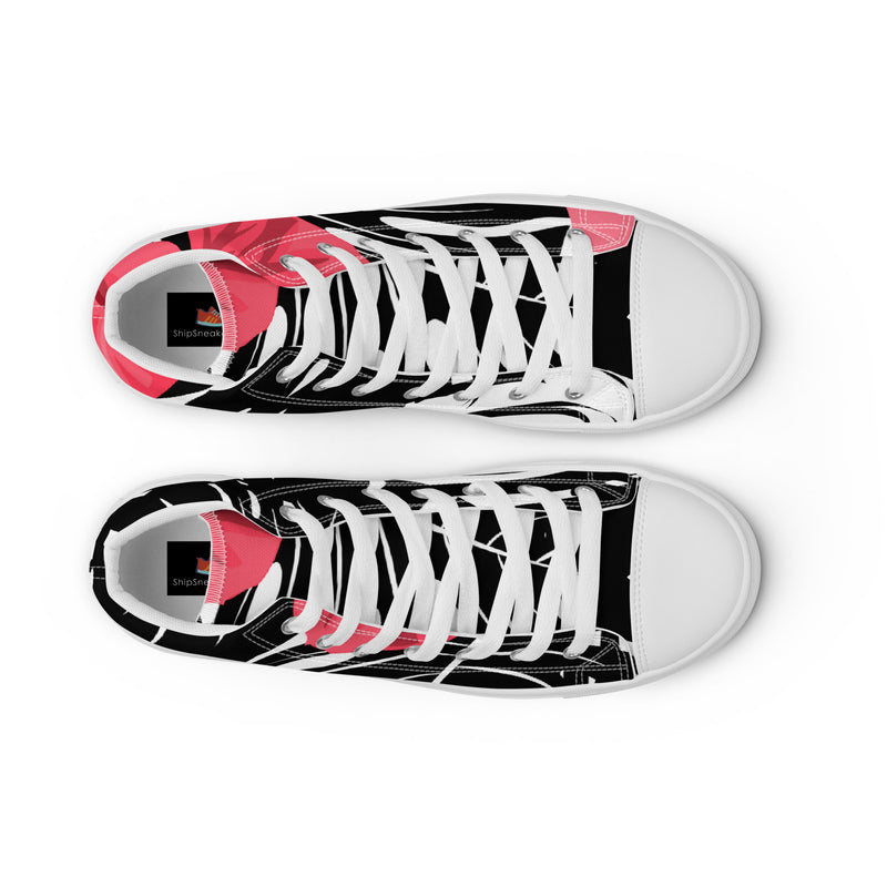 Pink Abstract High Top #85 - Lifestyle Shot | HA!LO Canvas Sneakers