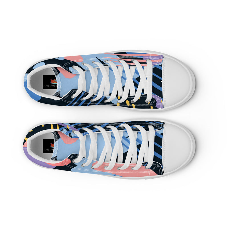 Memphis Style High Top #90 - Lifestyle Shot | HA!LO Canvas Sneakers