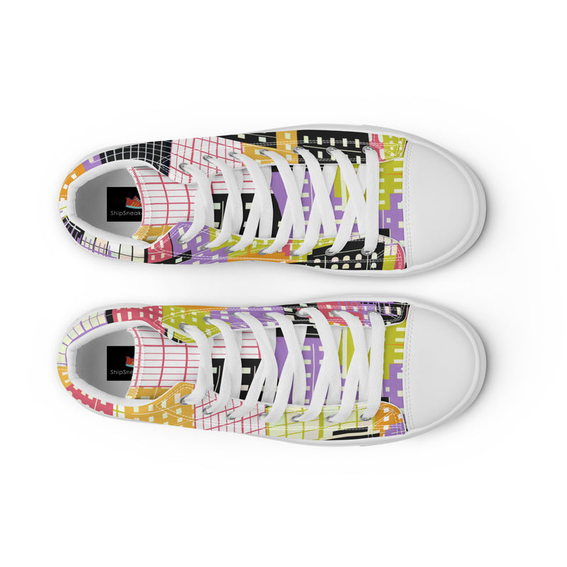 City Skyline High Top #93 - Lifestyle Shot | HA!LO Canvas Sneakers