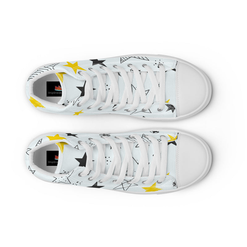 Star Doodle High Top #94 - Lifestyle Shot | HA!LO Canvas Sneakers