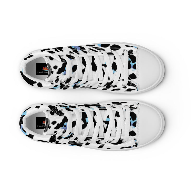 Dalmatian Spot High Top #105 - Lifestyle Shot | HA!LO Canvas Sneakers