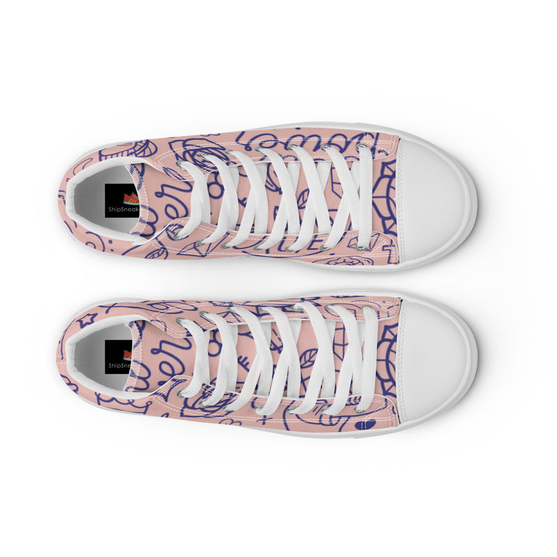 Girl Power High Top #106 - Lifestyle Shot | HA!LO Canvas Sneakers