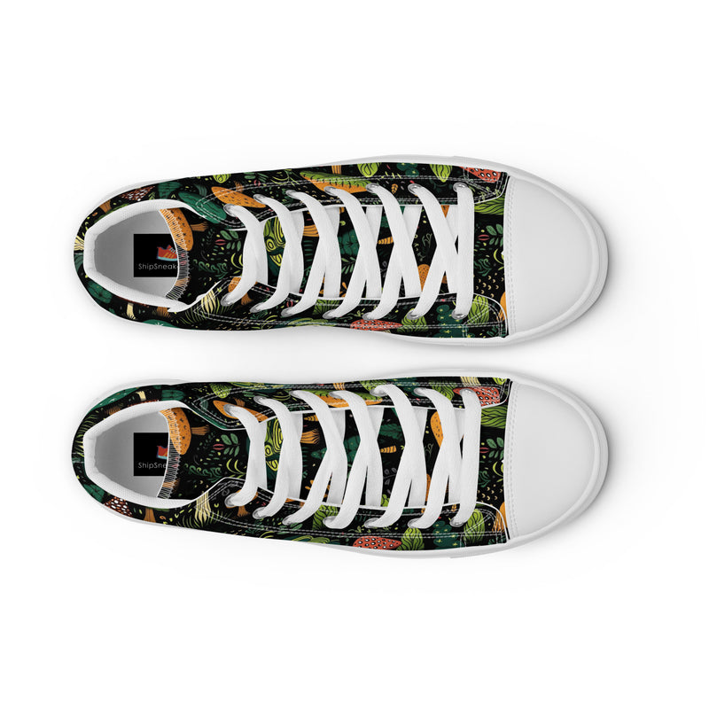 Forest Mushroom High Top #143 - Lifestyle Shot | HA!LO Canvas Sneakers
