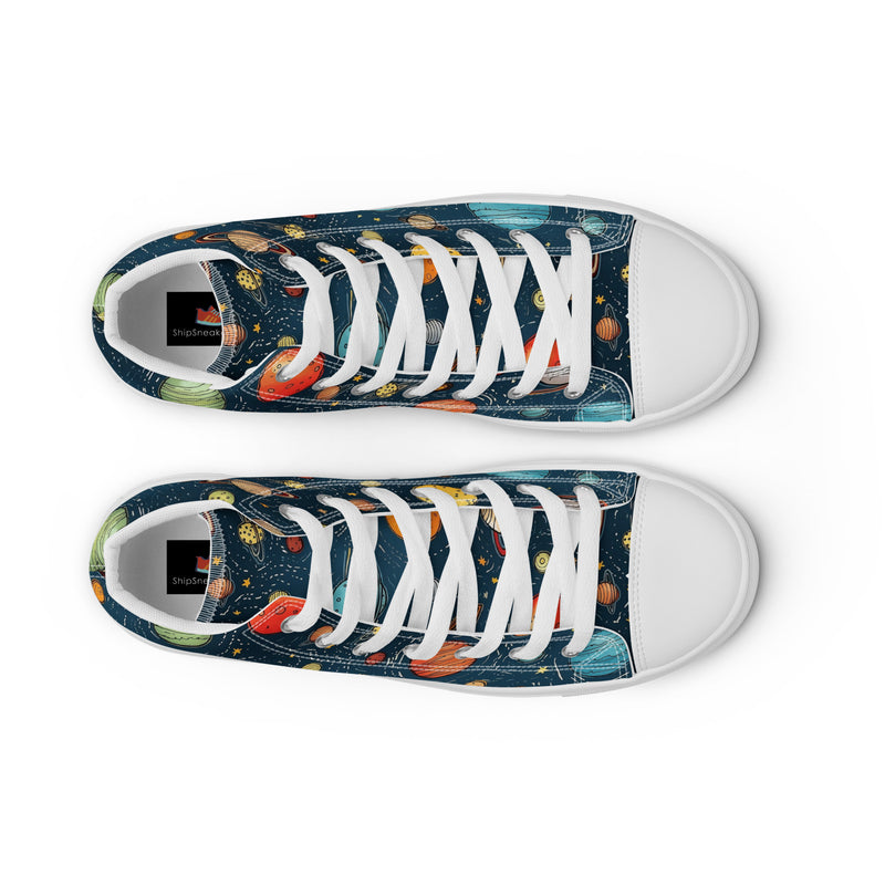 Solar System High Top #149 - Lifestyle Shot | HA!LO Canvas Sneakers