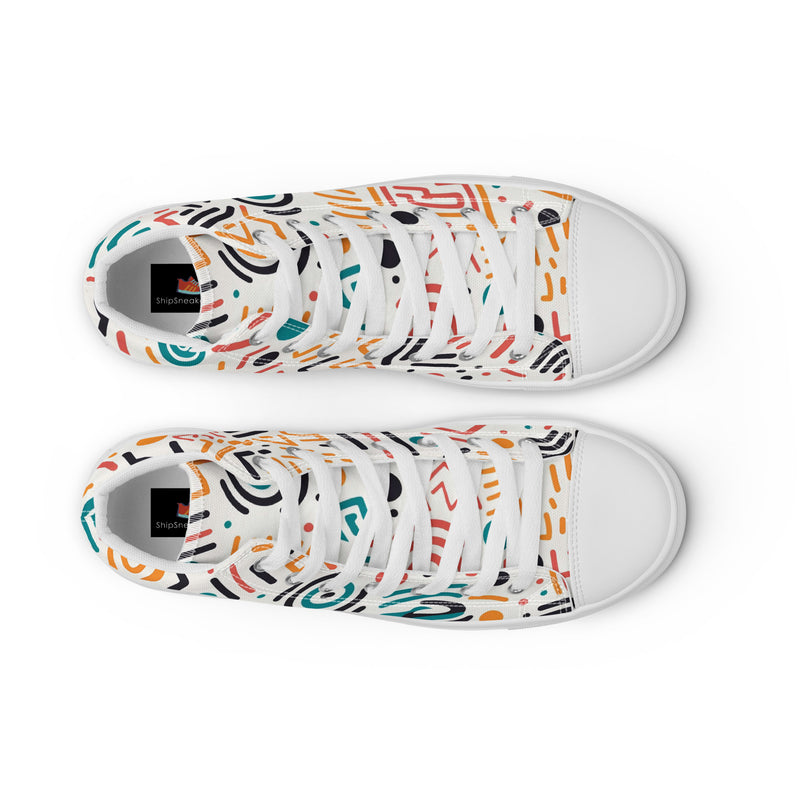 Geo Mix High Top #150 - Lifestyle Shot | HA!LO Canvas Sneakers