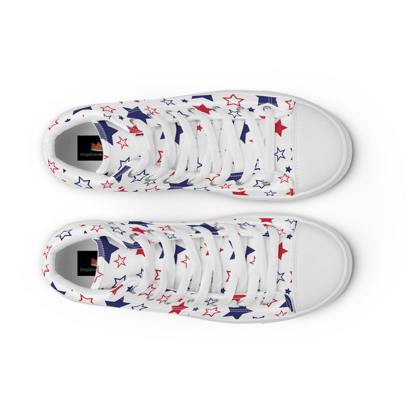 Patriotic Stars High Top #155 - Lifestyle Shot | HA!LO Canvas Sneakers