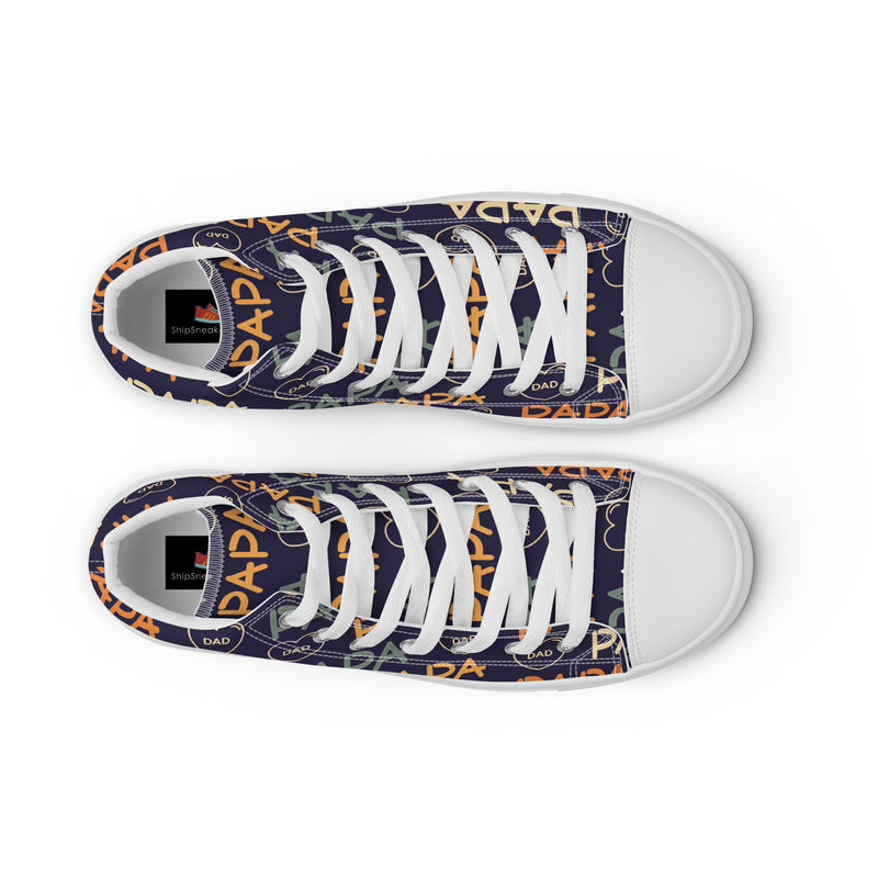 Papa Navy High Top #172 - Lifestyle Shot | HA!LO Canvas Sneakers