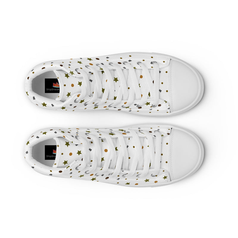 Gold Star High Top #206 - Lifestyle Shot | HA!LO Canvas Sneakers