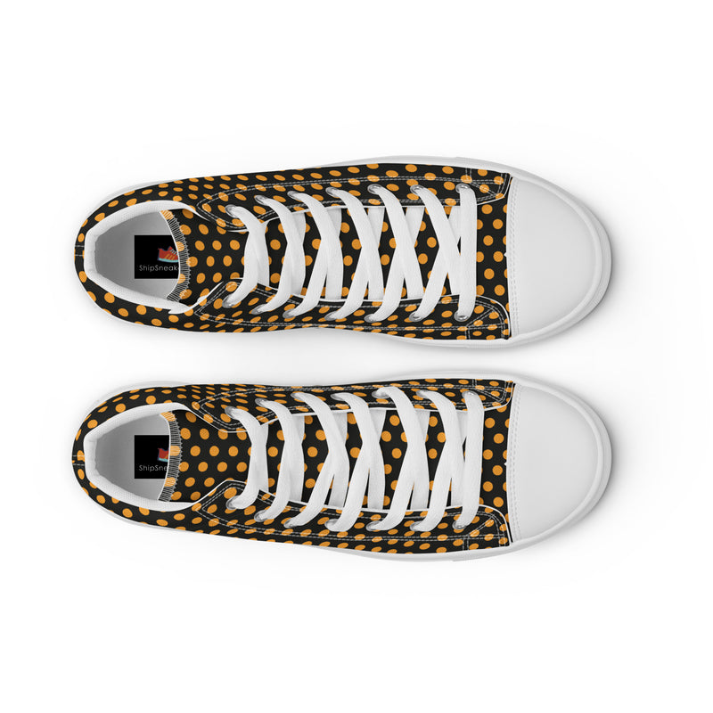 Gold Dot High Top #223 - Lifestyle Shot | HA!LO Canvas Sneakers