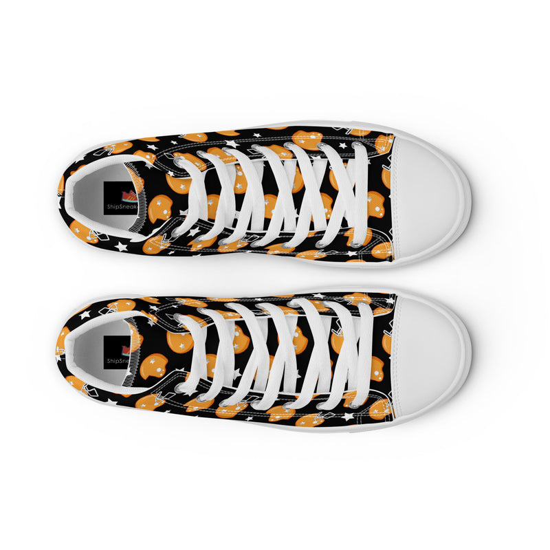 Pumpkin Night High Top #225 - Lifestyle Shot | HA!LO Canvas Sneakers