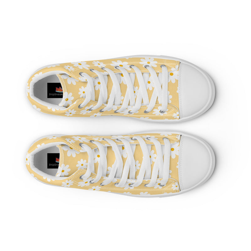 Daisy Gold High Top #240 - Lifestyle Shot | HA!LO Canvas Sneakers