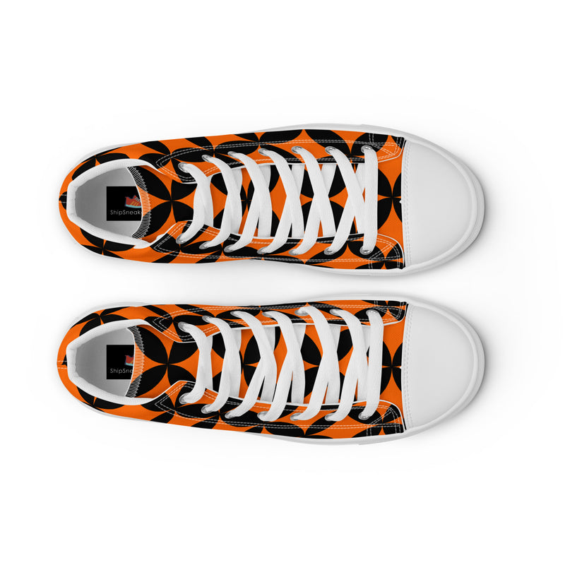 Halloween Geo High Top #251 - Lifestyle Shot | HA!LO Canvas Sneakers