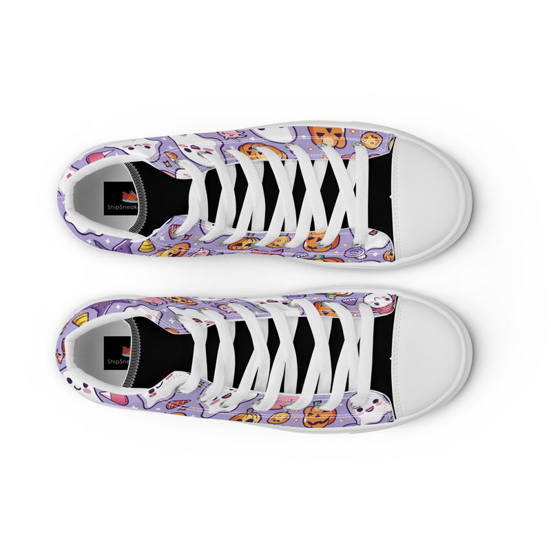 Halloween Lavender High Top #263 - Lifestyle Shot | HA!LO Canvas Sneakers