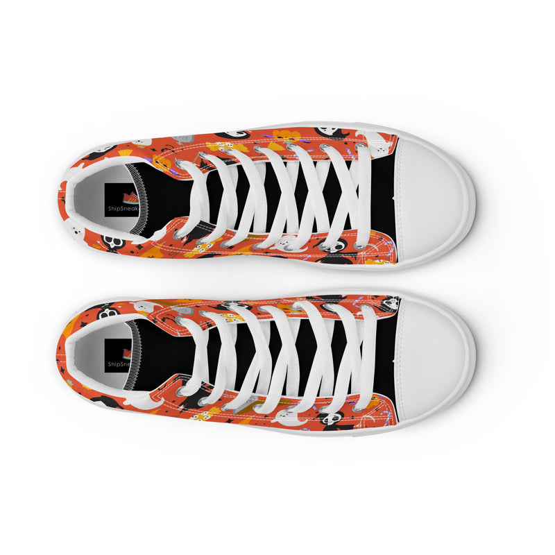 Halloween Orange High Top #266 - Lifestyle Shot | HA!LO Canvas Sneakers