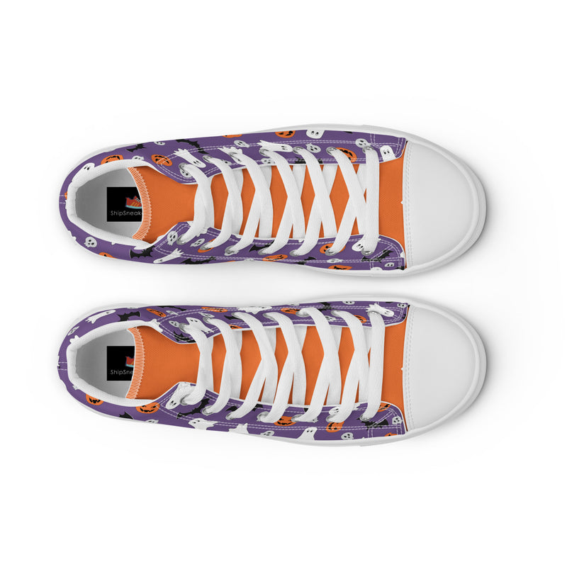 Halloween Purple High Top #268 - Lifestyle Shot | HA!LO Canvas Sneakers