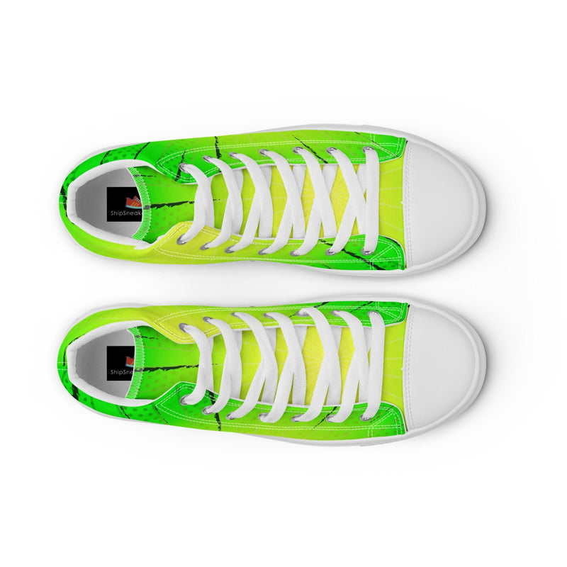 Lime Gradient High Top #277 - Lifestyle Shot | HA!LO Canvas Sneakers
