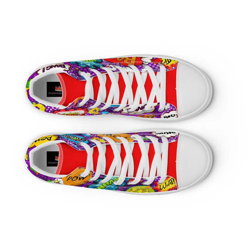 Comic Bang High Top #279 - Lifestyle Shot | HA!LO Canvas Sneakers