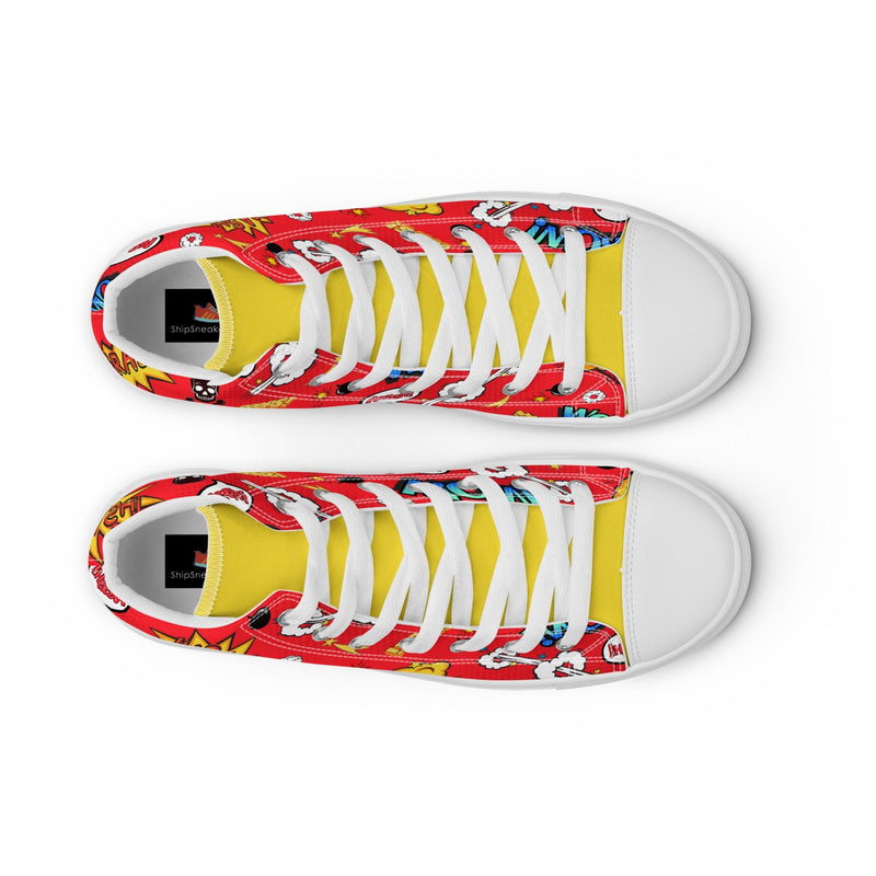 Comic Wow High Top #282 - Lifestyle Shot | HA!LO Canvas Sneakers