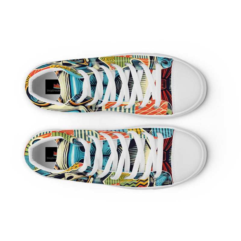 Hipster Hound High Top #287 - Lifestyle Shot | HA!LO Canvas Sneakers