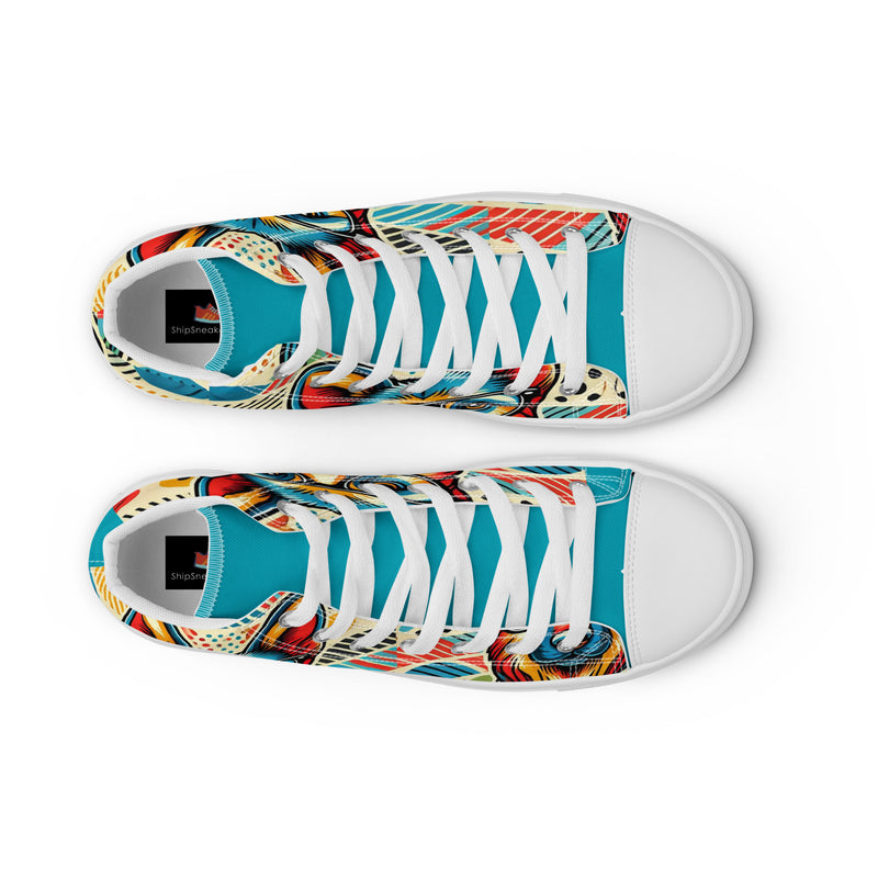 Pop Art Dog High Top #291 - Lifestyle Shot | HA!LO Canvas Sneakers