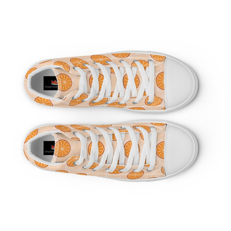 Citrus Slice High Top #307 - Lifestyle Shot | HA!LO Canvas Sneakers