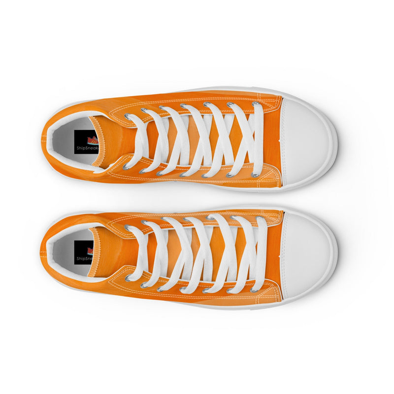 Tangerine High Top #308 - Lifestyle Shot | HA!LO Canvas Sneakers