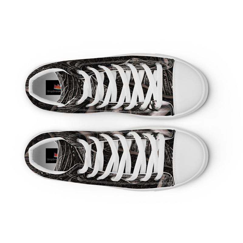 Halloween Gothic Girl High Top #322 - Sole Detail | HA!LO Canvas Sneakers
