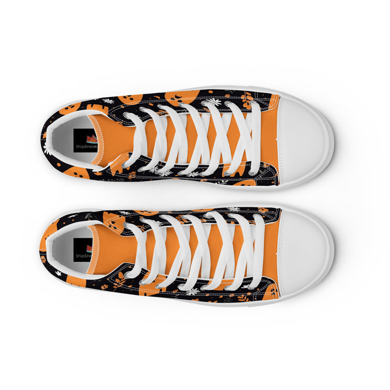 Cute Ghost High Top #327 - Sole Detail | HA!LO Canvas Sneakers