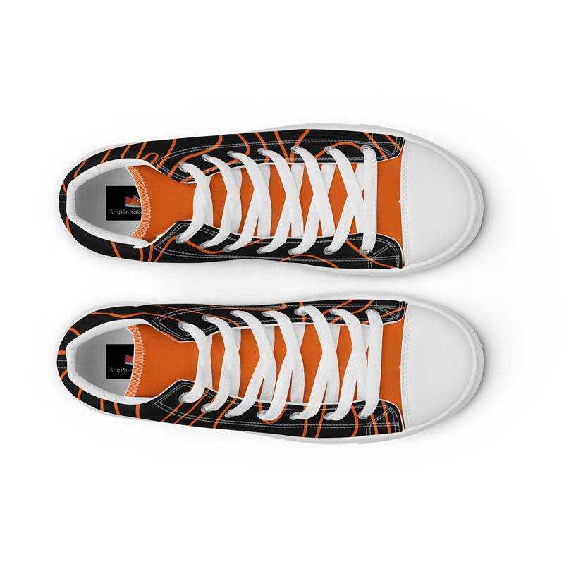 HA!LO Black Orange #349 — Men’s Canvas High Top