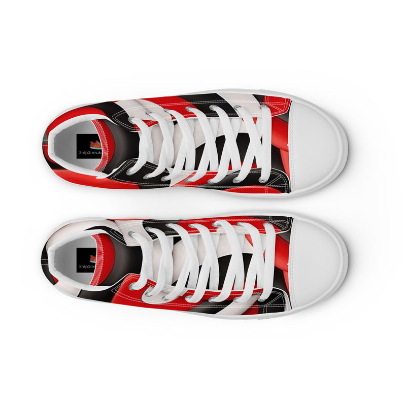 HA!LO Red Swoosh #353 — Men’s Canvas High Top