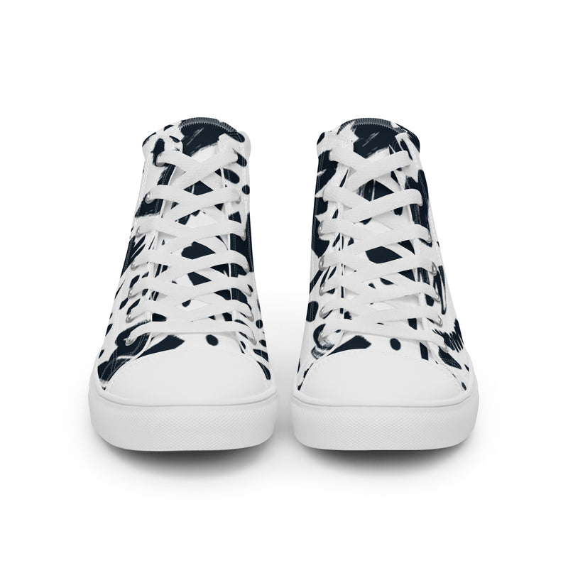 Ink Brush High Top #3 - Close Up Detail | HA!LO Canvas Sneakers