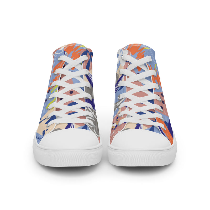 Color Pop High Top #11 - Close Up Detail | HA!LO Canvas Sneakers