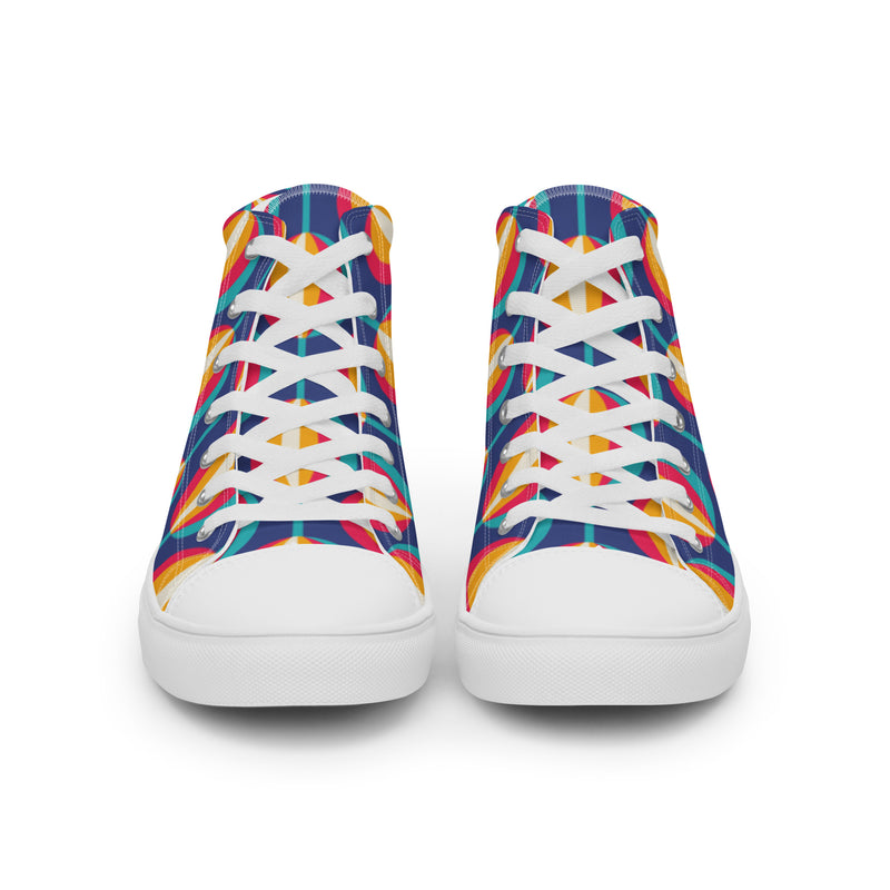 Retro Oval High Top #23 - Close Up Detail | HA!LO Canvas Sneakers