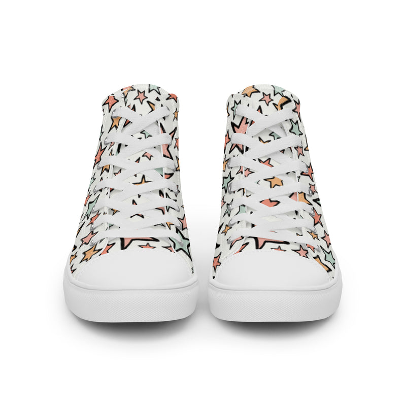 Star Party High Top #29 - Close Up Detail | HA!LO Canvas Sneakers