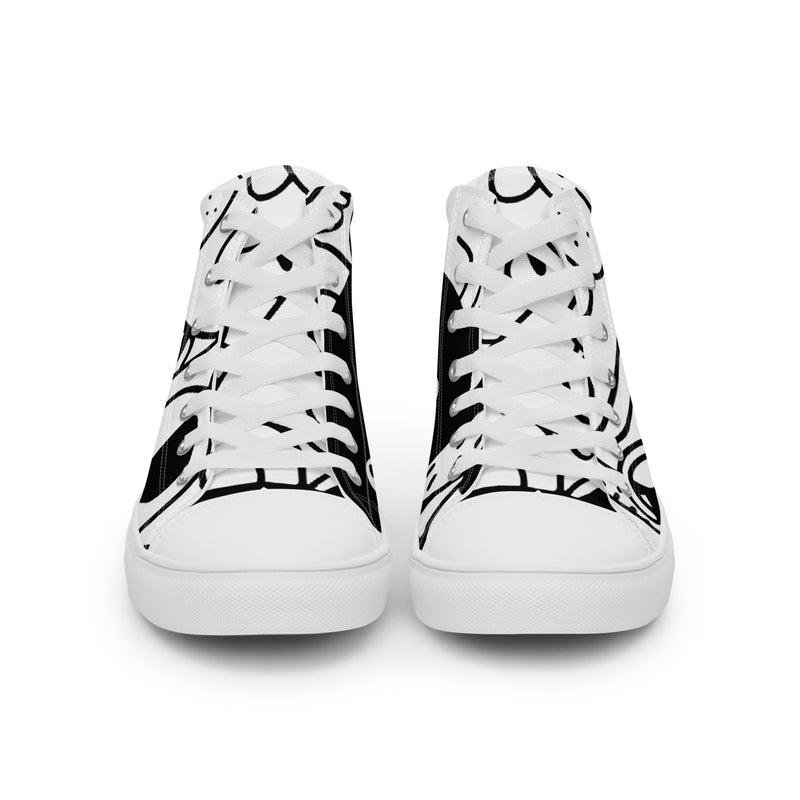 Doodle Art High Top #43 - Close Up Detail | HA!LO Canvas Sneakers