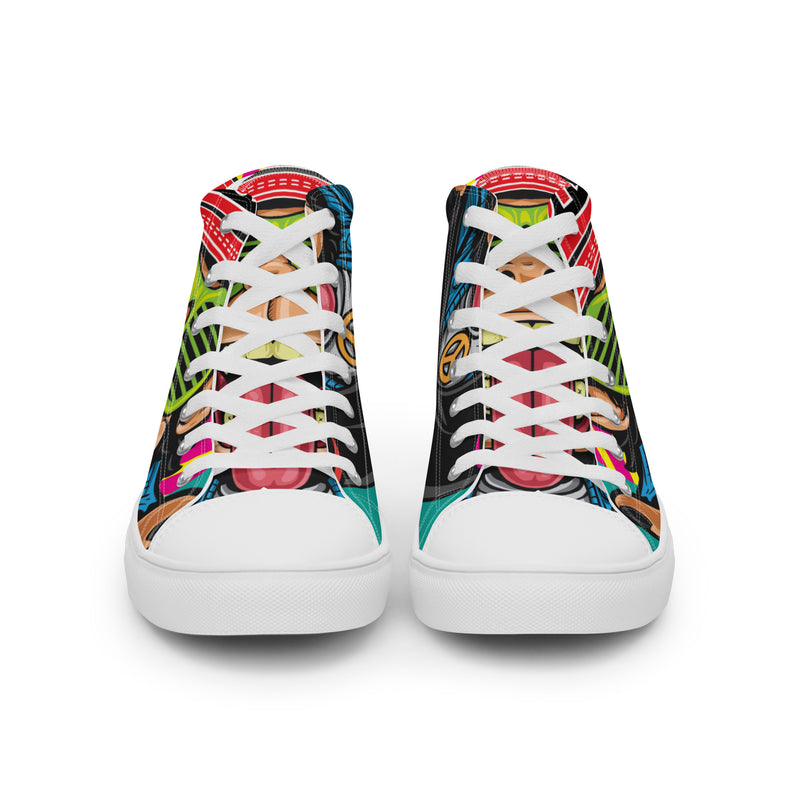 Party Bear High Top #63 - Close Up Detail | HA!LO Canvas Sneakers