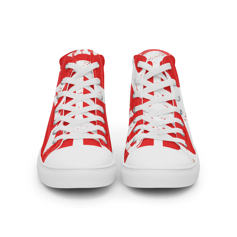 Peace High Top #71 - Close Up Detail | HA!LO Canvas Sneakers