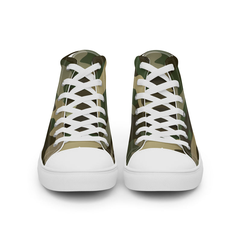 Classic Camo High Top #77 - Close Up Detail | HA!LO Canvas Sneakers