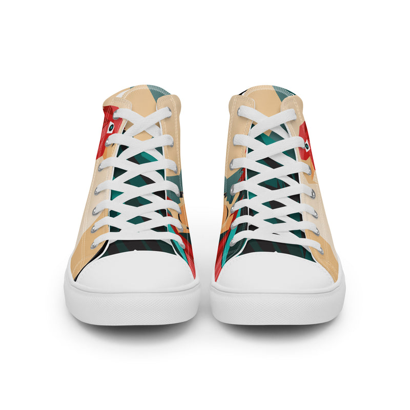 Rooster High Top #104 - Close Up Detail | HA!LO Canvas Sneakers