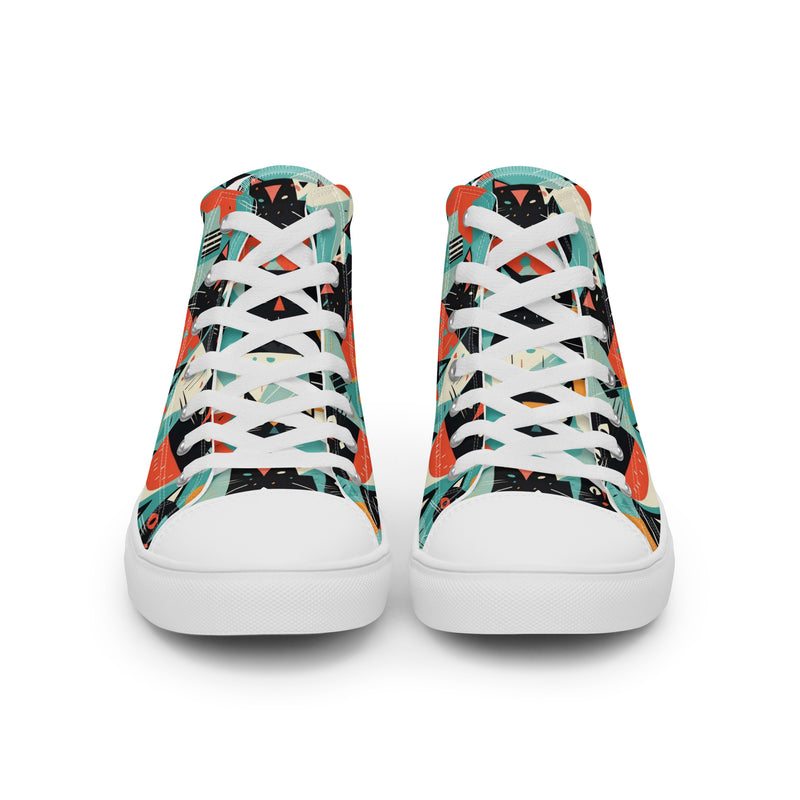 Cat Planter High Top #140 - Close Up Detail | HA!LO Canvas Sneakers