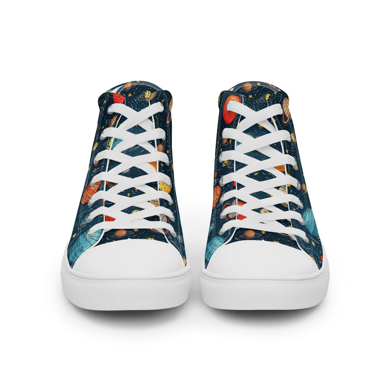 Solar System High Top #149 - Close Up Detail | HA!LO Canvas Sneakers