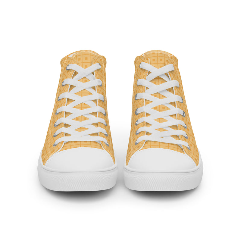 Gold Polka Dot High Top #183 - Close Up Detail | HA!LO Canvas Sneakers